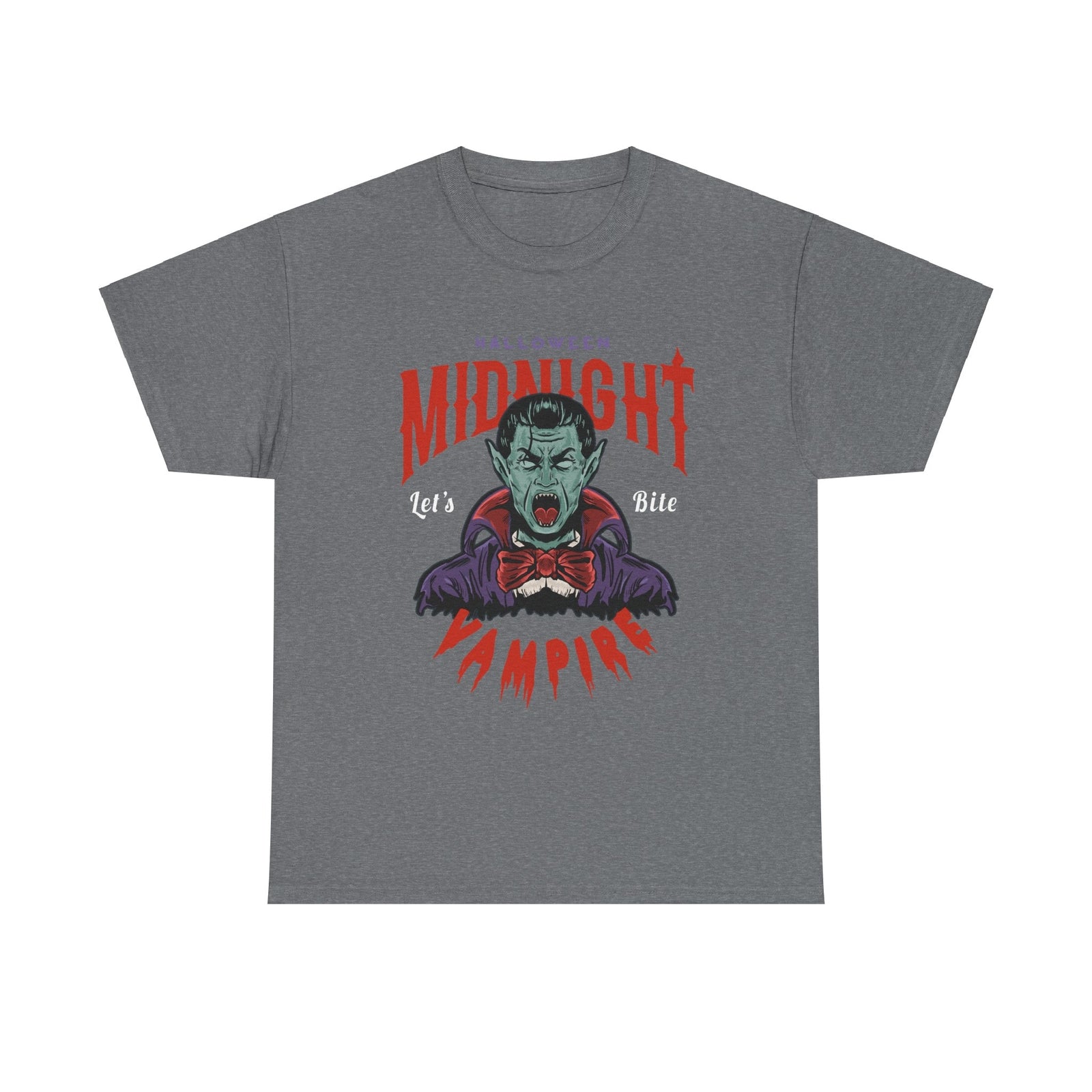 Halloween Midnight Let's Bite Vampire Tshirt  Costume October Trick Or Treat