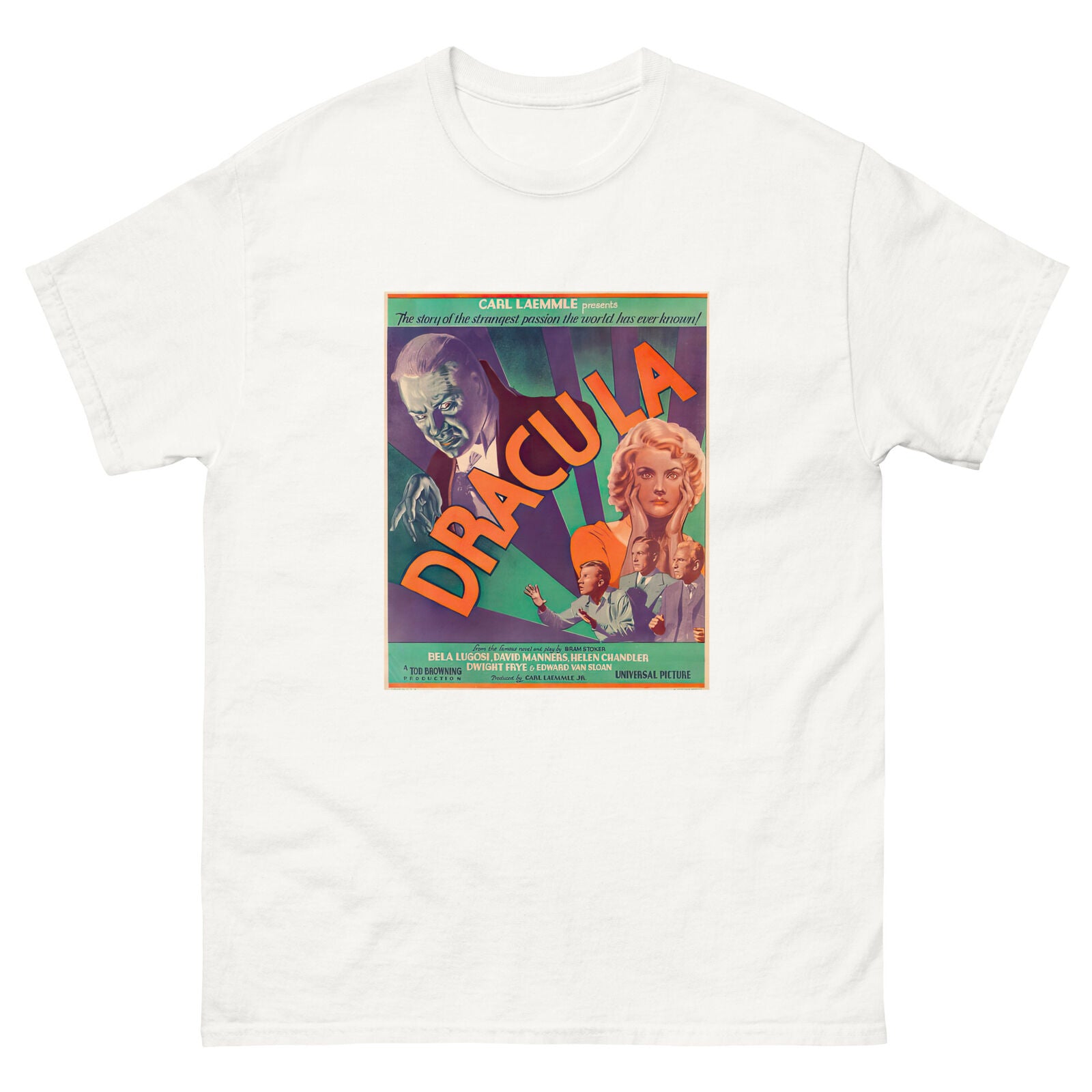 Dracula Movie Poster T-Shirt, costume party, trick or treat, For Halloween.