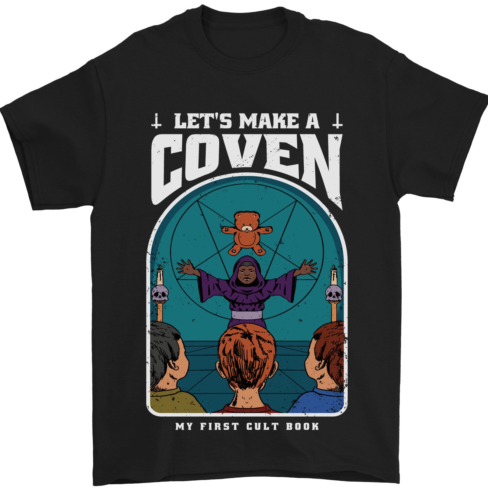 Lets Make a Coven Halloween Satanic Horror Mens T-Shirt 100% Cotton