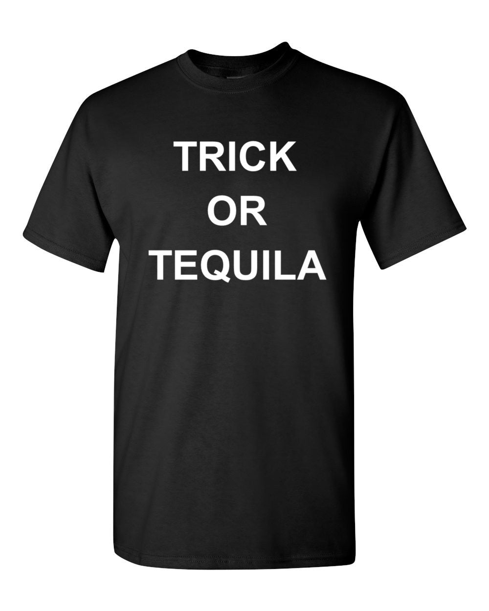 Trick or Tequila T Shirt Halloween Trick Or Treat Signs T-Shirt Party Drinking