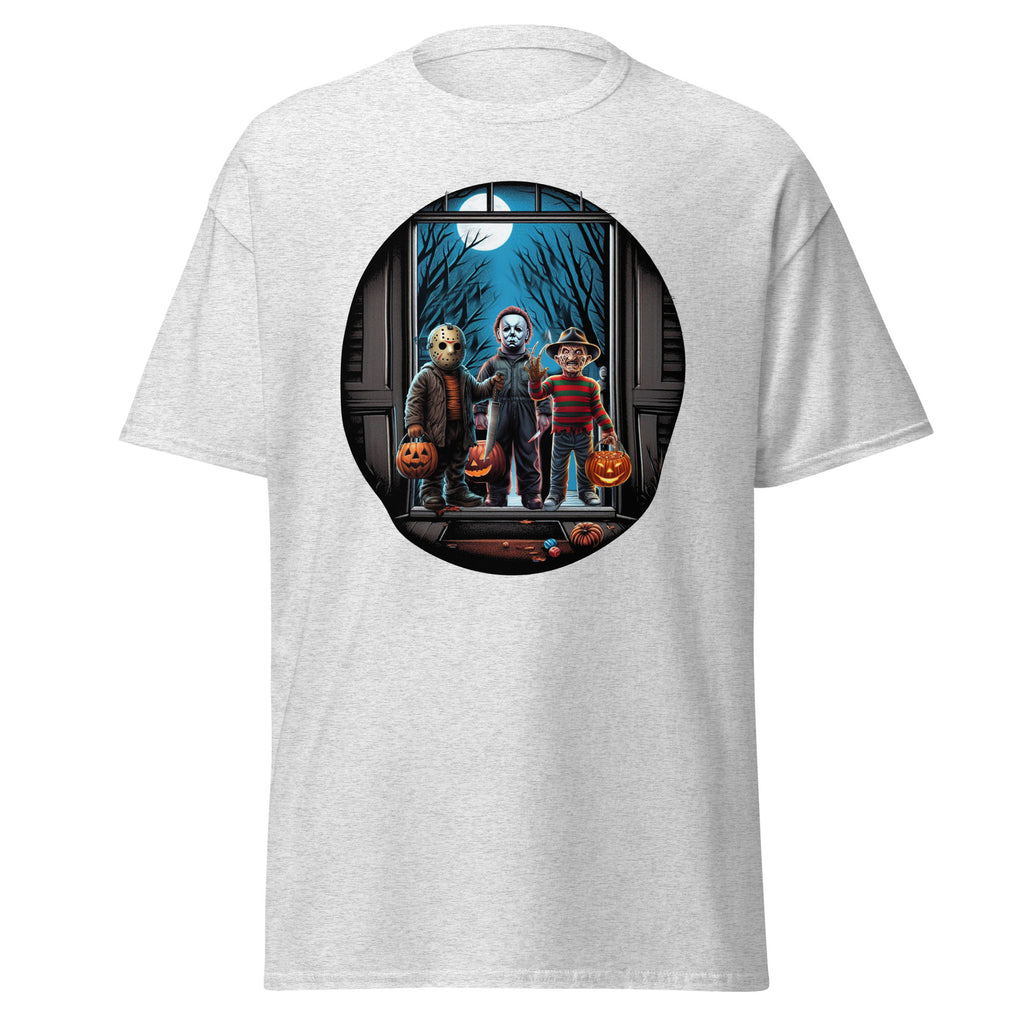 Freddy, Jason, Michael Trick-or-Treating T-Shirt Horror Icons on Halloween Night