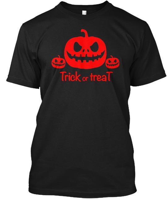 Halloween Trick Or Treat T-Shirt Made in the USA Size S to 5XL