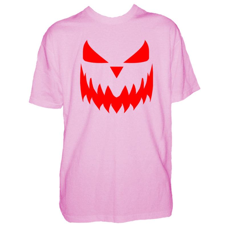 Mens Halloween Pumpkin Face Tshirt - New Scary Trick Or Treat Costume Shirt