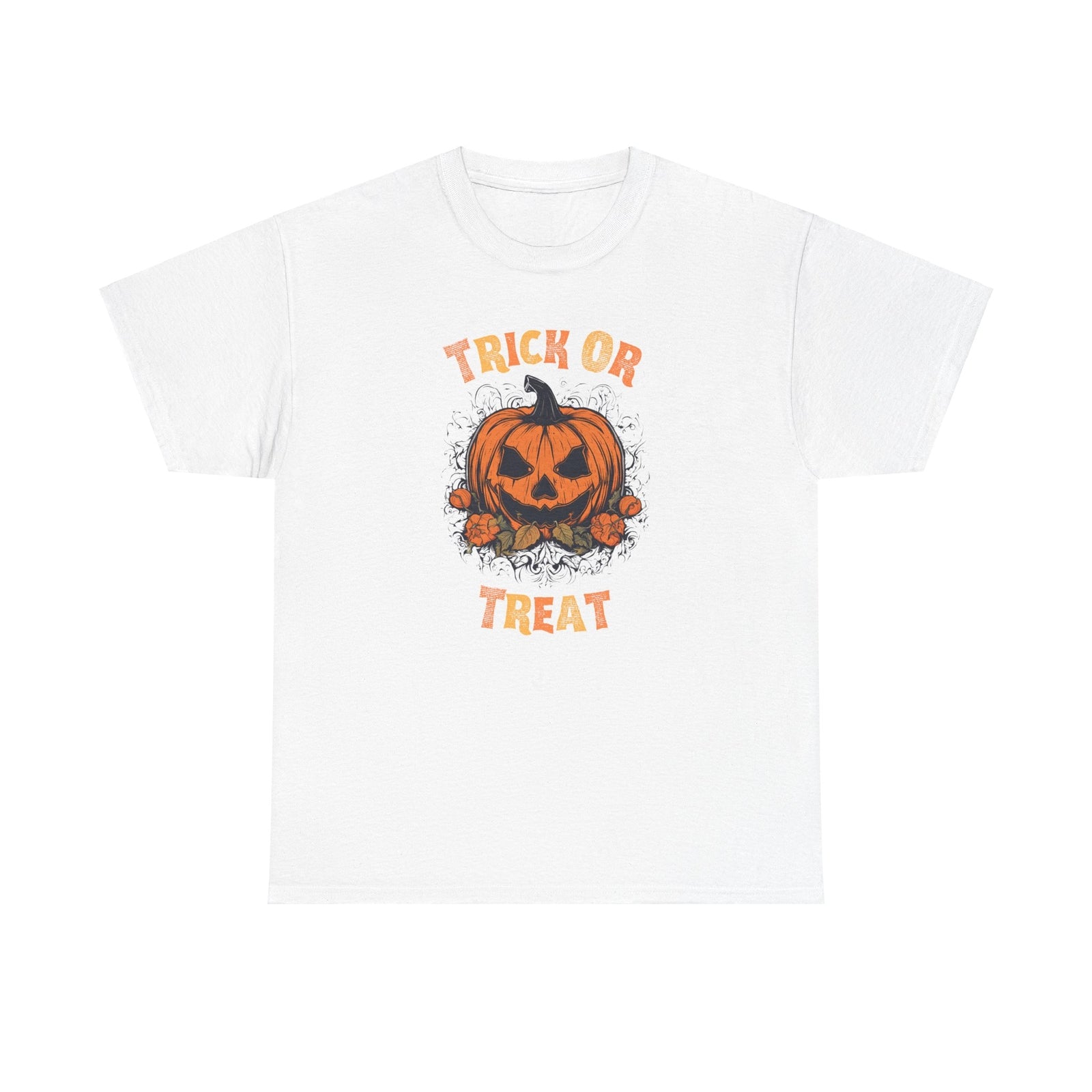 Spooky Season Fall Halloween Unisex T Shirt, Pumpkin "Trick Or Treat"