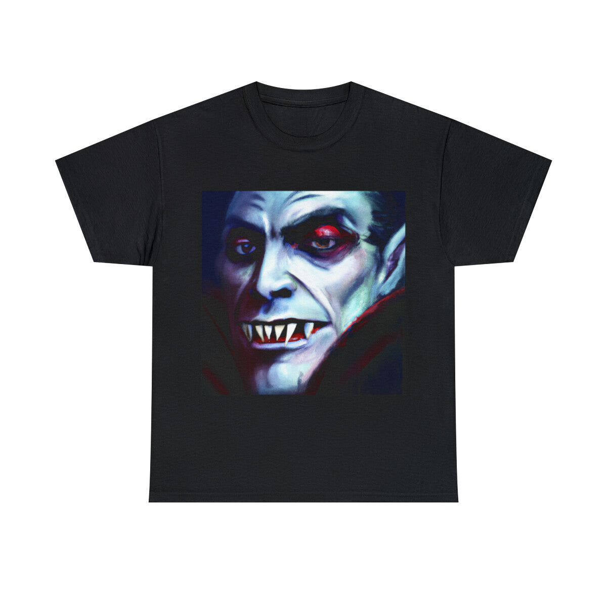 Unisex Adult Halloween T Shirt Art Painting Vampire Metal Gothic Scary Twilight