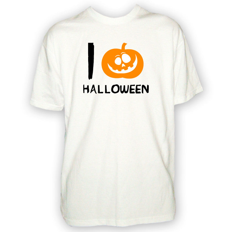 Mens I Love Halloween Tshirt - New Pumpkin Heart Trick Or Treat Costume T Shirt