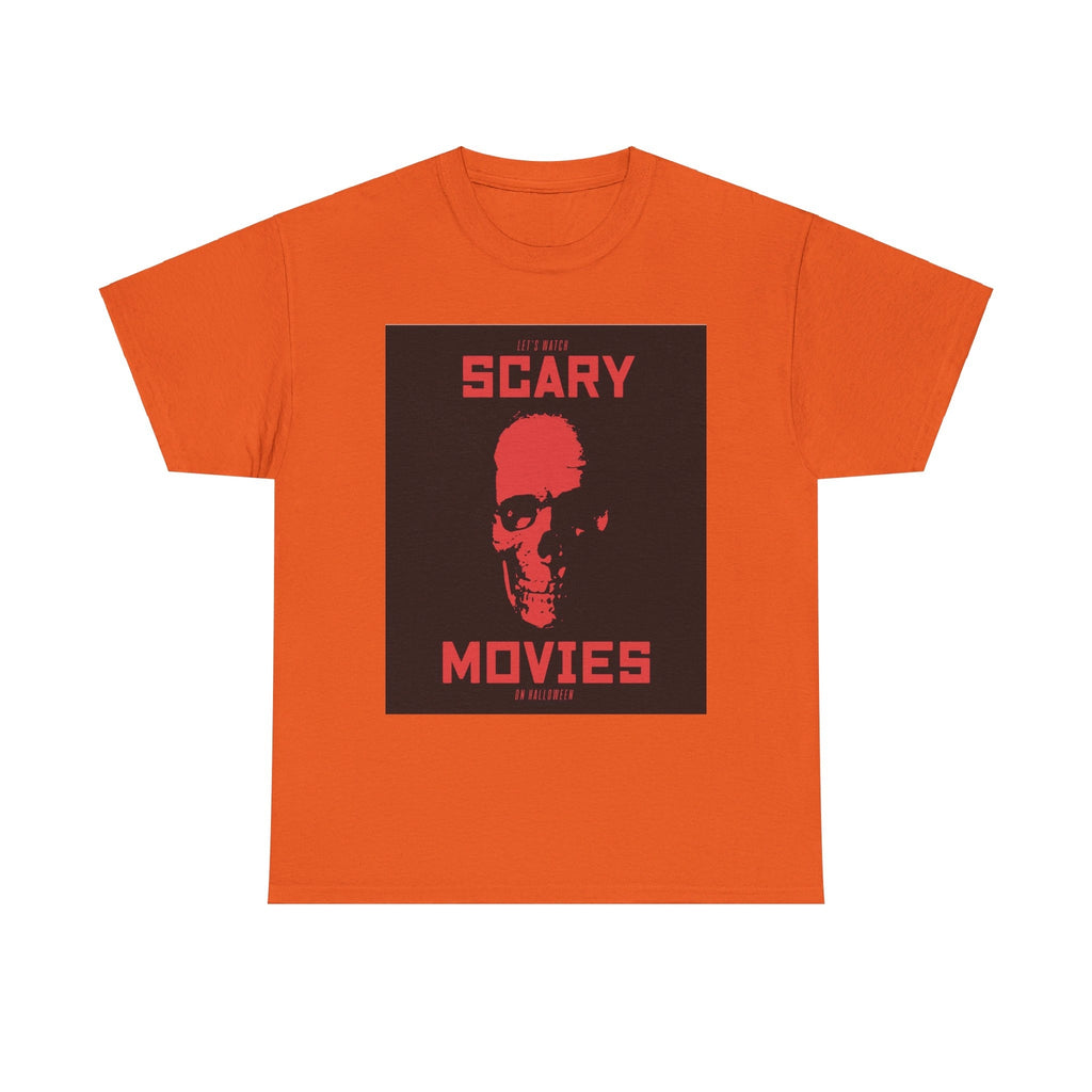 Scary Movies on Halloween T shirt skul red party costume october 31 trickortreat