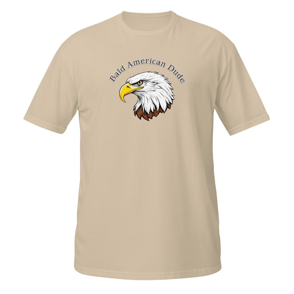 Bald American Dude Short-Sleeve Unisex T-Shirt Patriotic Eagle USA America Hair