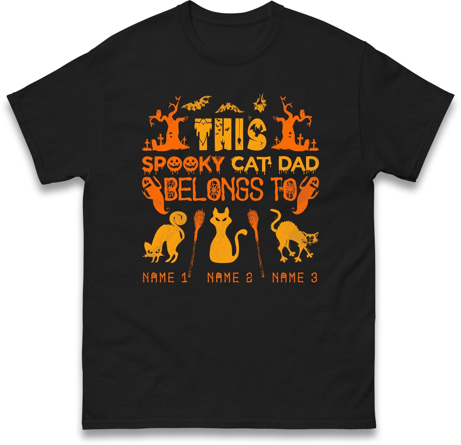 Halloween Pet Personalised Name T Shirt,Perfect Halloween Gift For Cat Lovers
