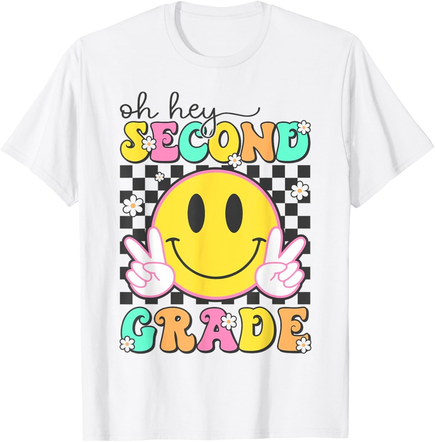 Oh Hey Second Grade Shirt Back To School Groovy 2nd Grade T-Shirt Hoodie