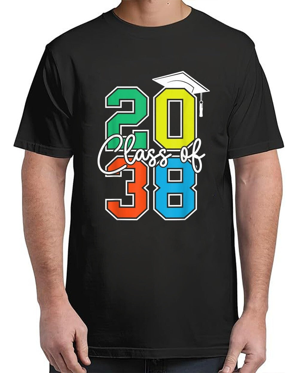 Class of 2038 Grow With Me Funny Kindergarten Back To School Adult S-4XL T-Shirt