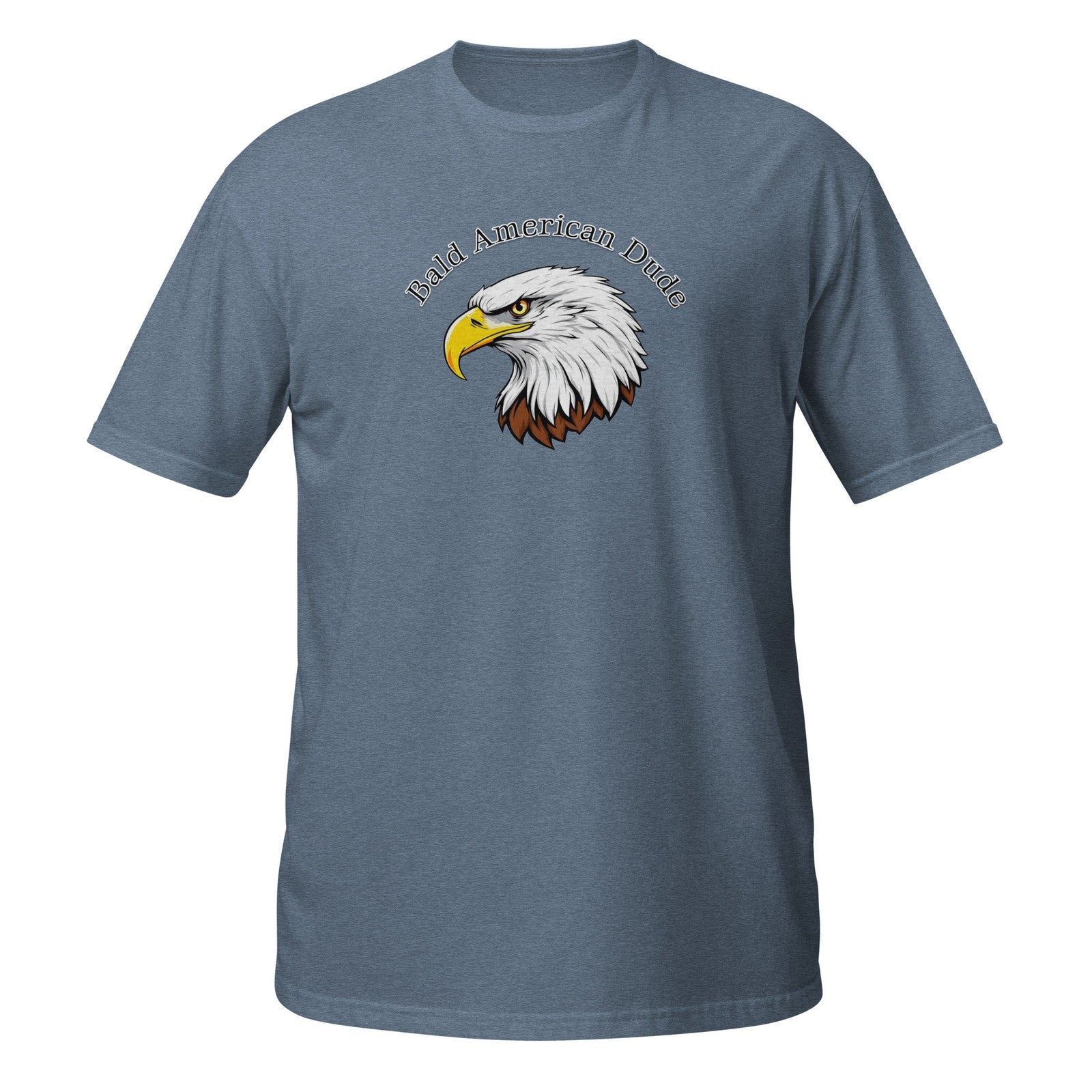 Bald American Dude Short-Sleeve Unisex T-Shirt Patriotic Eagle USA America Hair