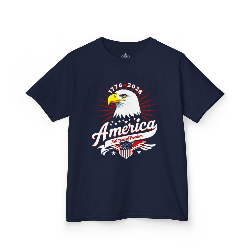 America Eagle Kids Tee, Patriotic Youth Shirt with Bald Eagle