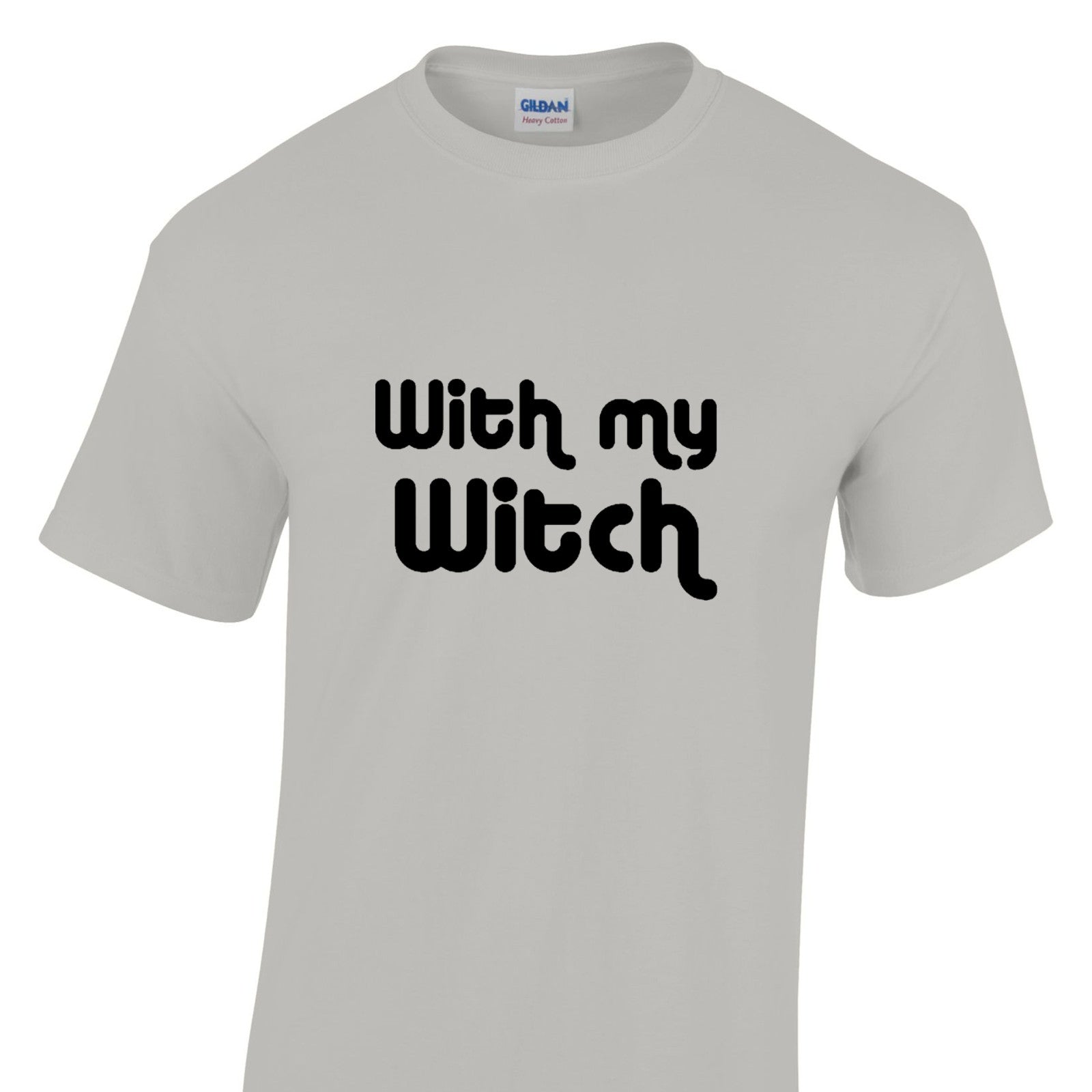 Mens Halloween Tshirt - With My Witch Party Night Trick Or Treat Costume T Shirt