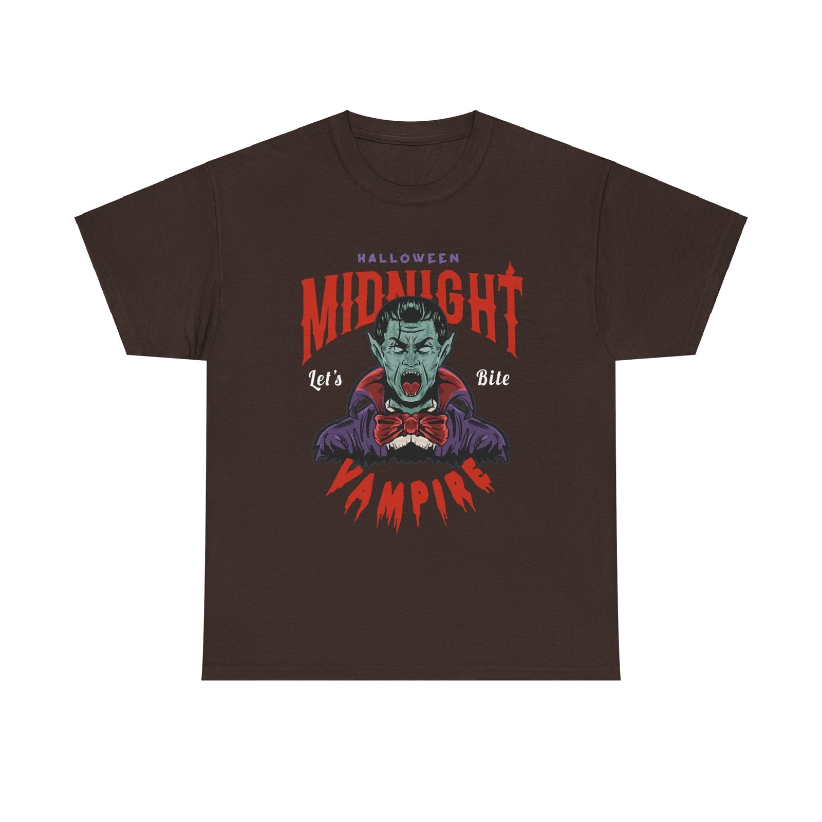 Halloween Midnight Let's Bite Vampire Tshirt  Costume October Trick Or Treat
