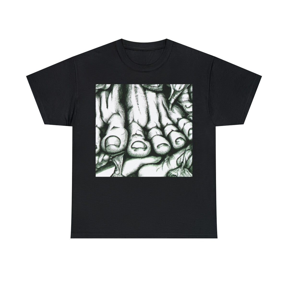 Scary Dark Fantasy Horror T Shirt Halloween Gross Feet Disturbed Streetwear Emo