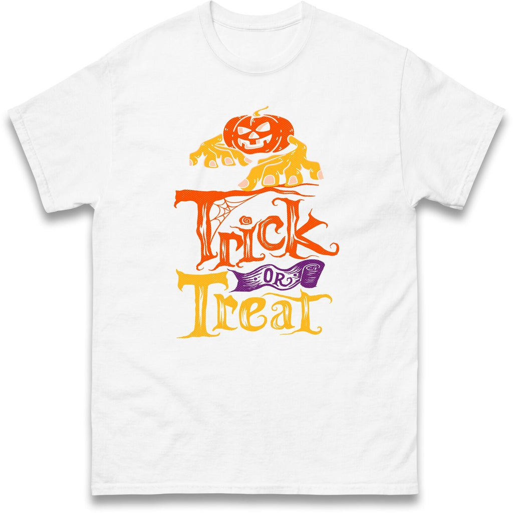 Trick or Treat Halloween Pumpkin Design T Shirt,Halloween Scary night Gift Top