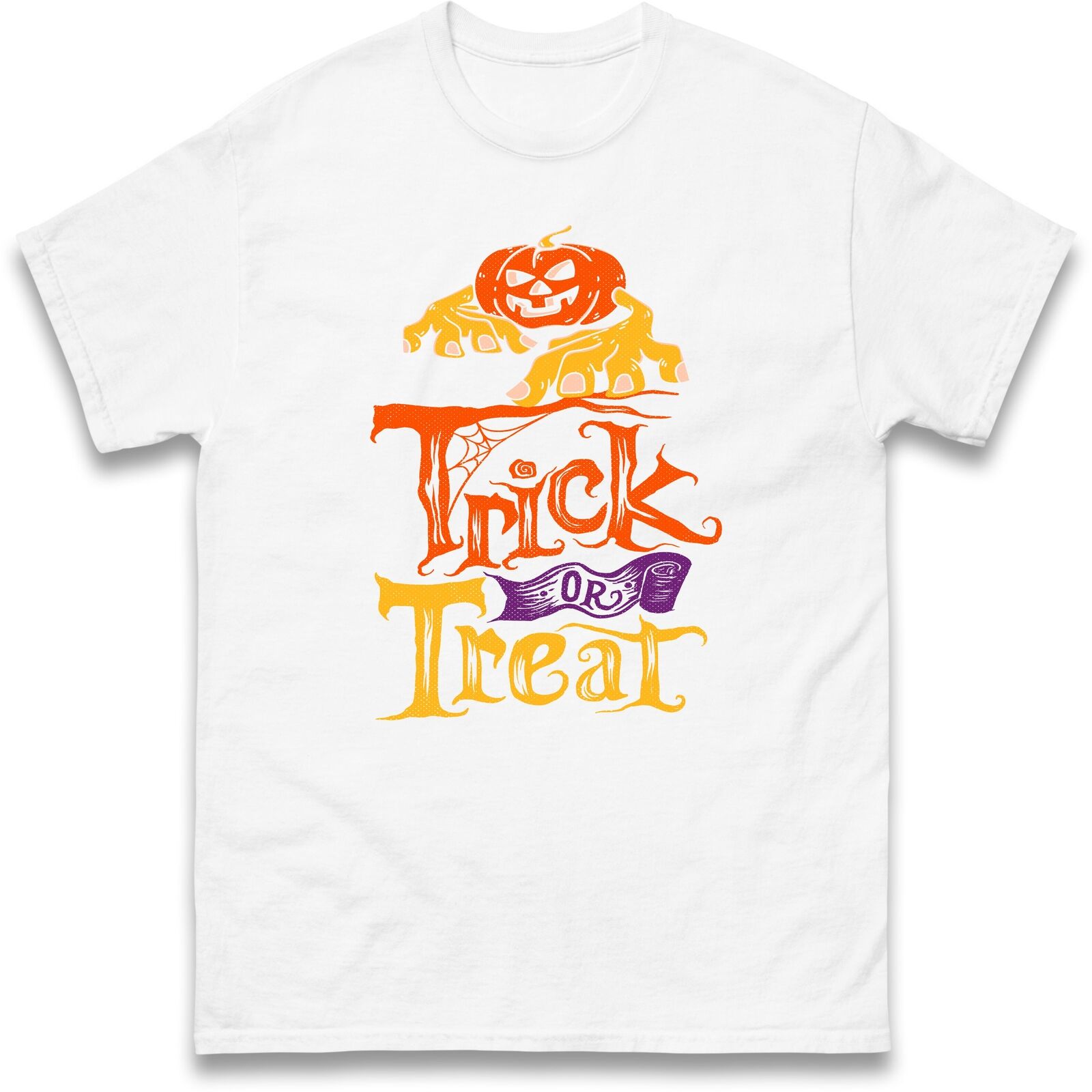 Trick or Treat Halloween Pumpkin Design T Shirt,Halloween Scary night Gift Top