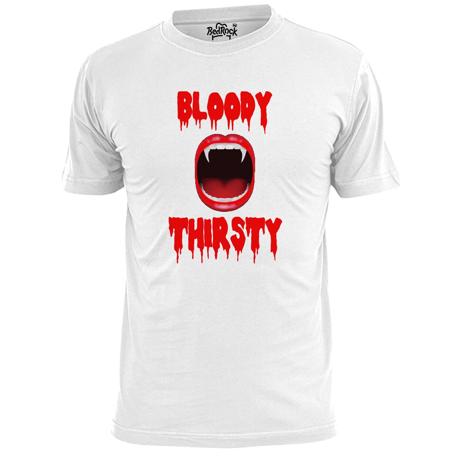 Mens Blood Thirsty T Shirt Horror Halloween 