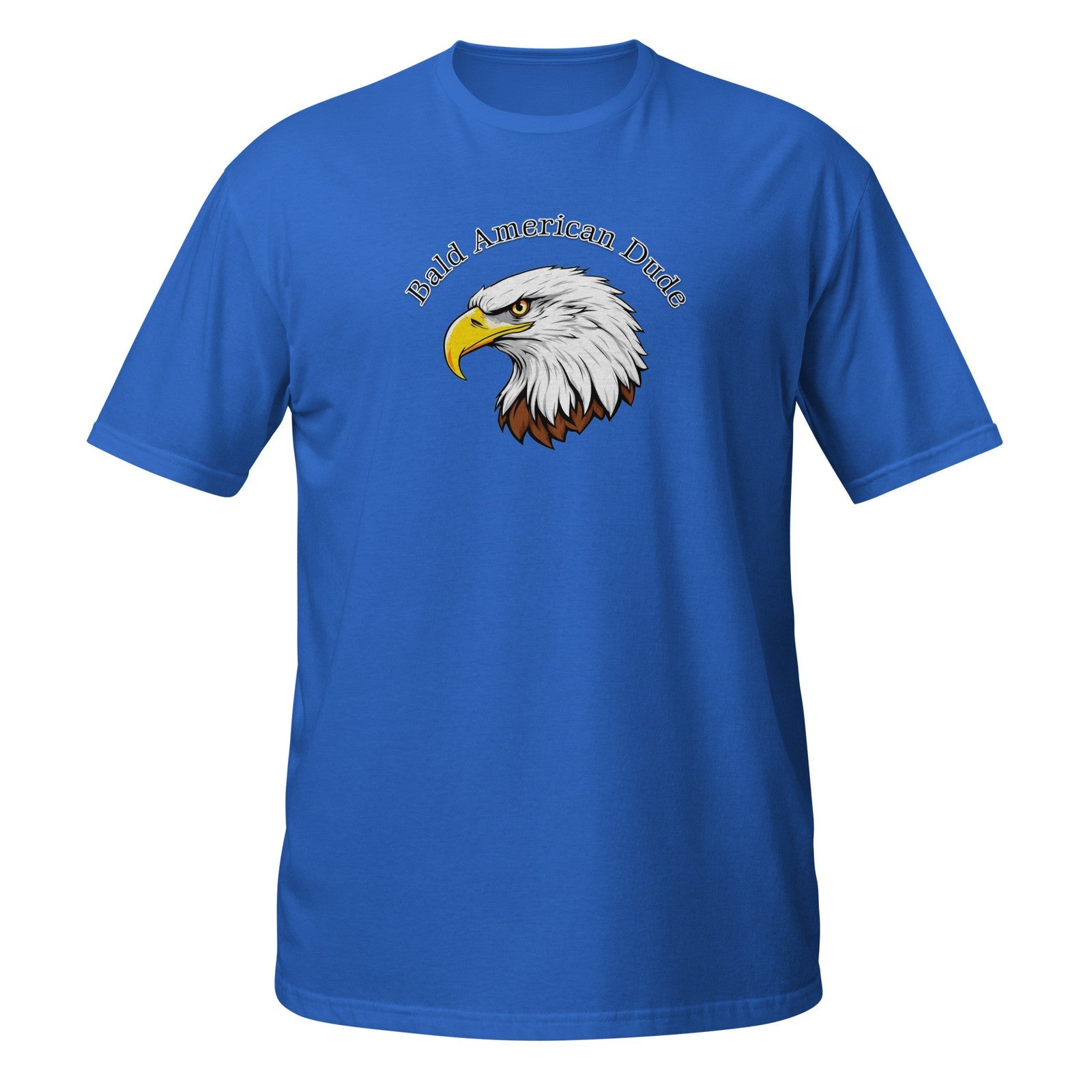 Bald American Dude Short-Sleeve Unisex T-Shirt Patriotic Eagle USA America Hair