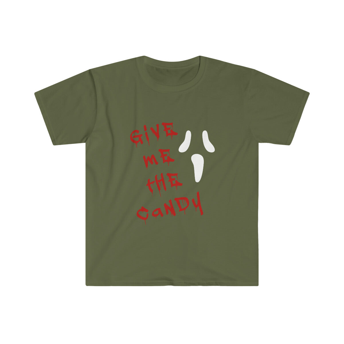 Funny Halloween Costume Shirt, Trick or Treat Unisex t-Shirt Scream Face Terror
