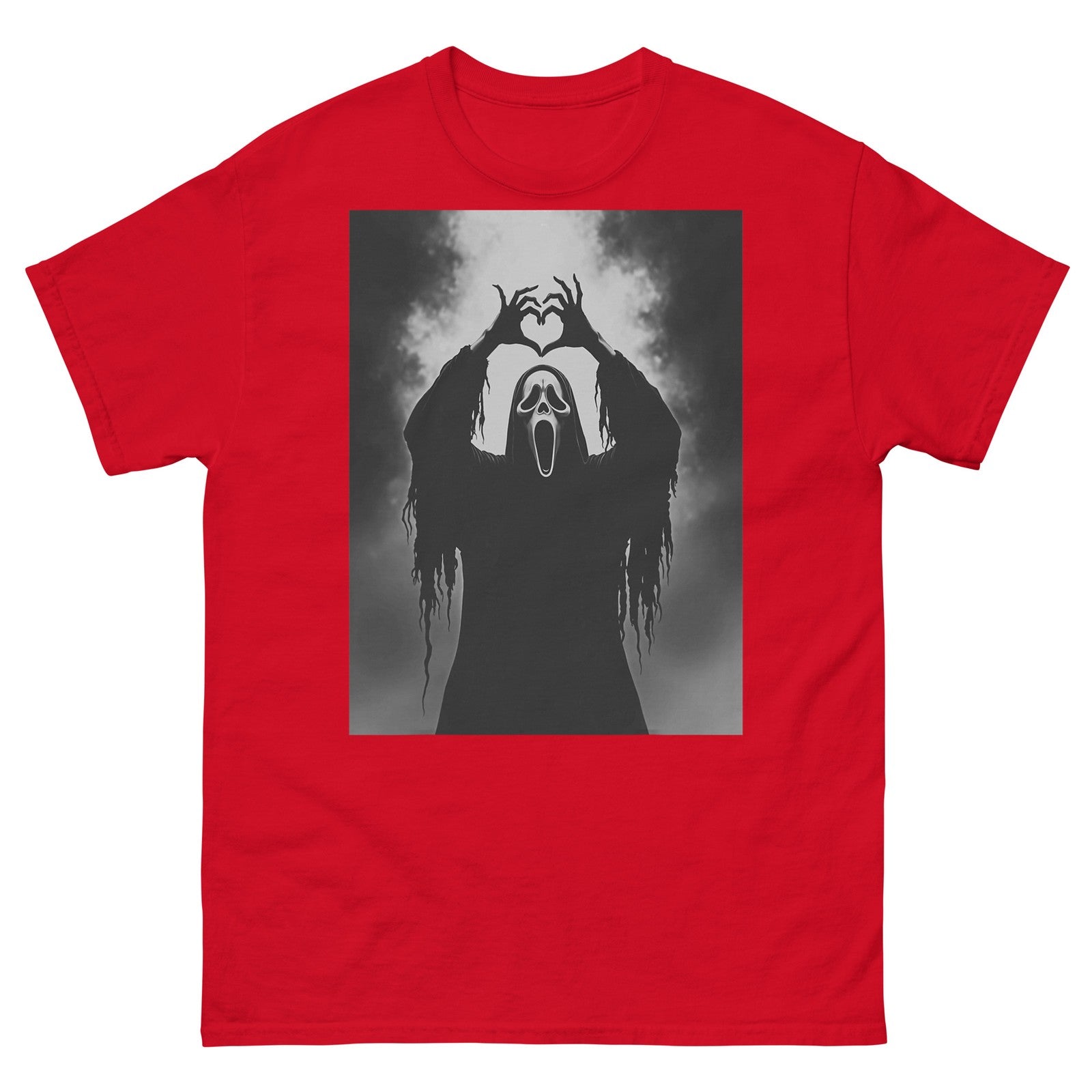 Ghost Heart Hands Scary Face Horror Poster Halloween T-Shirt