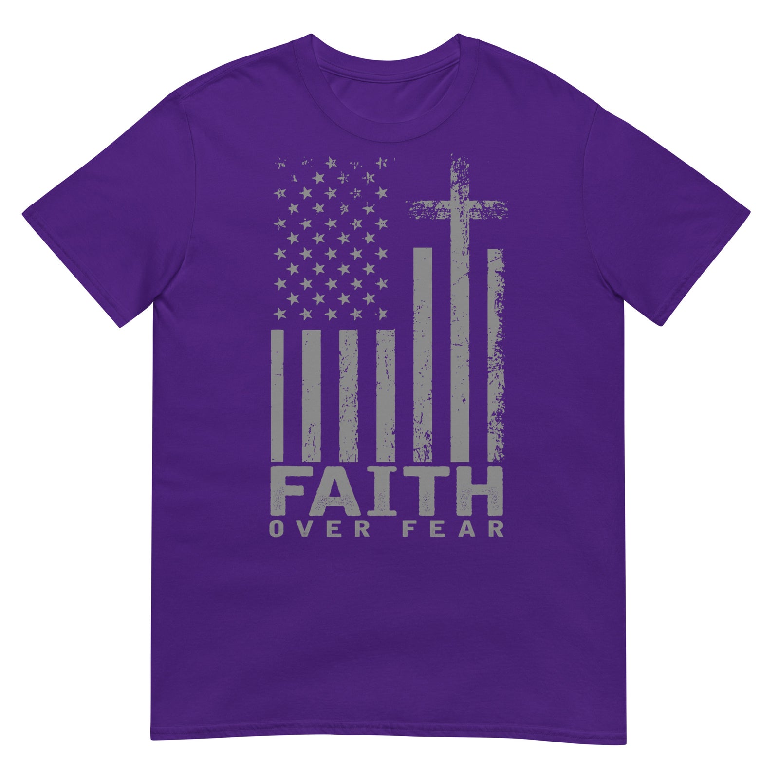 America Pride US Flag Faith Over Fear Prayer T-Shirt