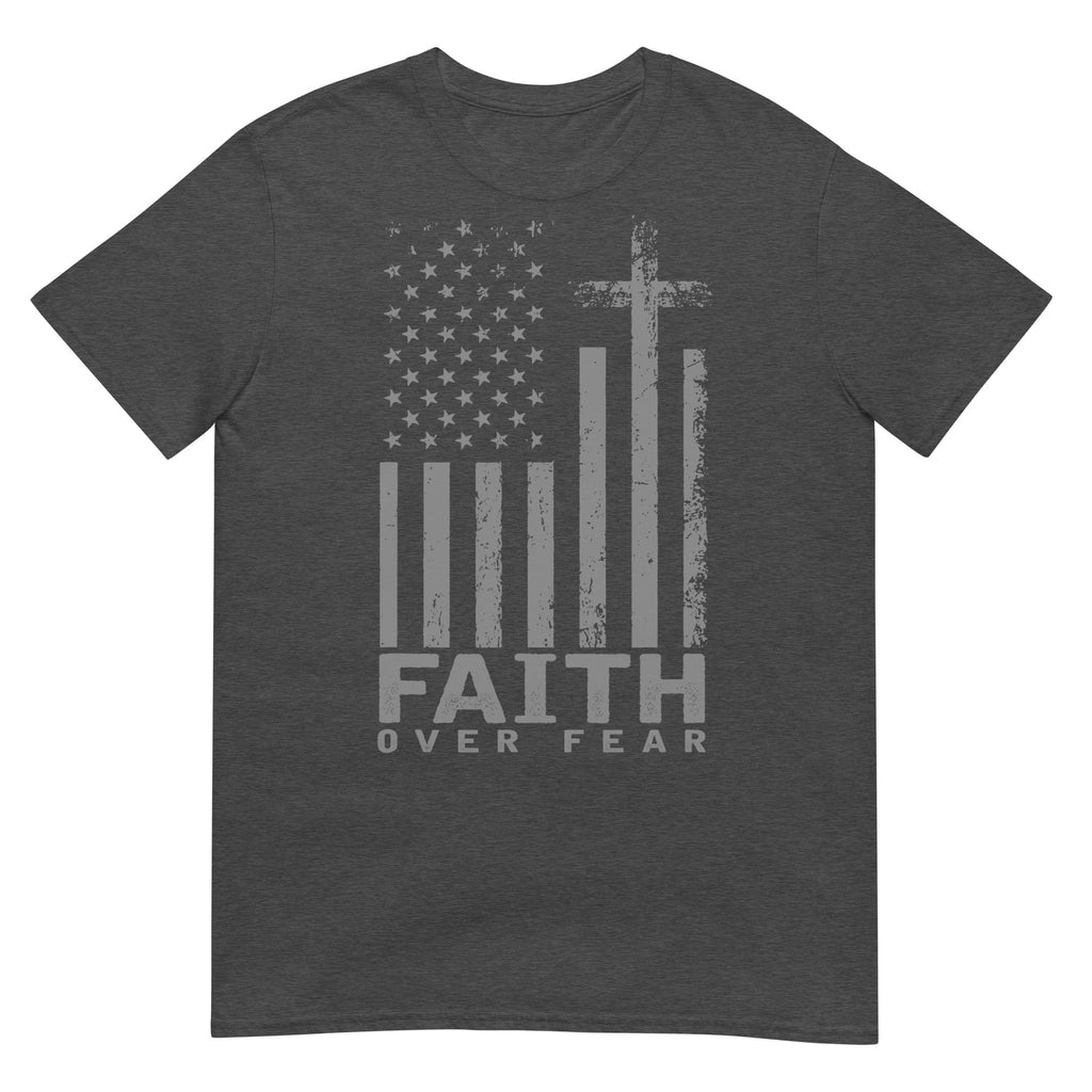 America Pride US Flag Faith Over Fear Prayer T-Shirt