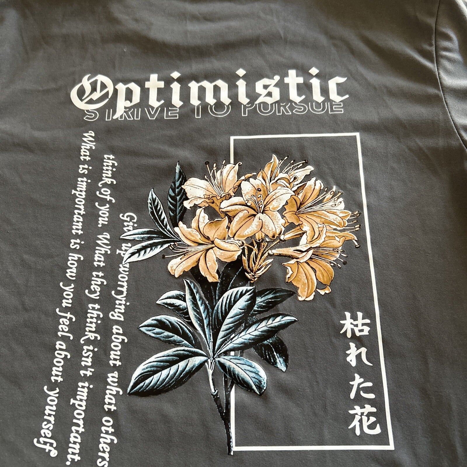 Floral &Amp; Letter Print Round Neck Drop Shoulder Tee,Â Back To School Outfits,