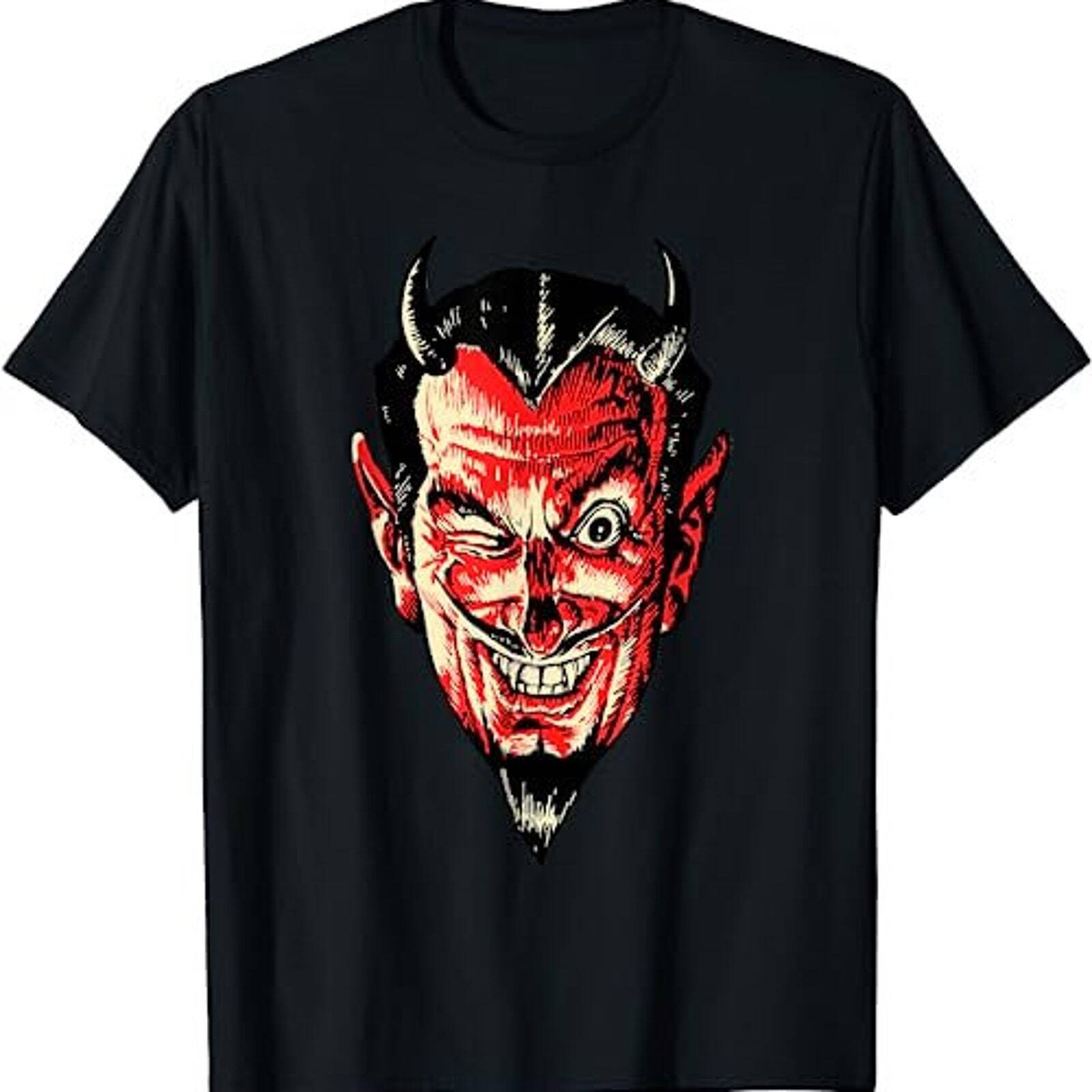 Halloween Red Devil Head Horror Longing For Evil T-Shirt
