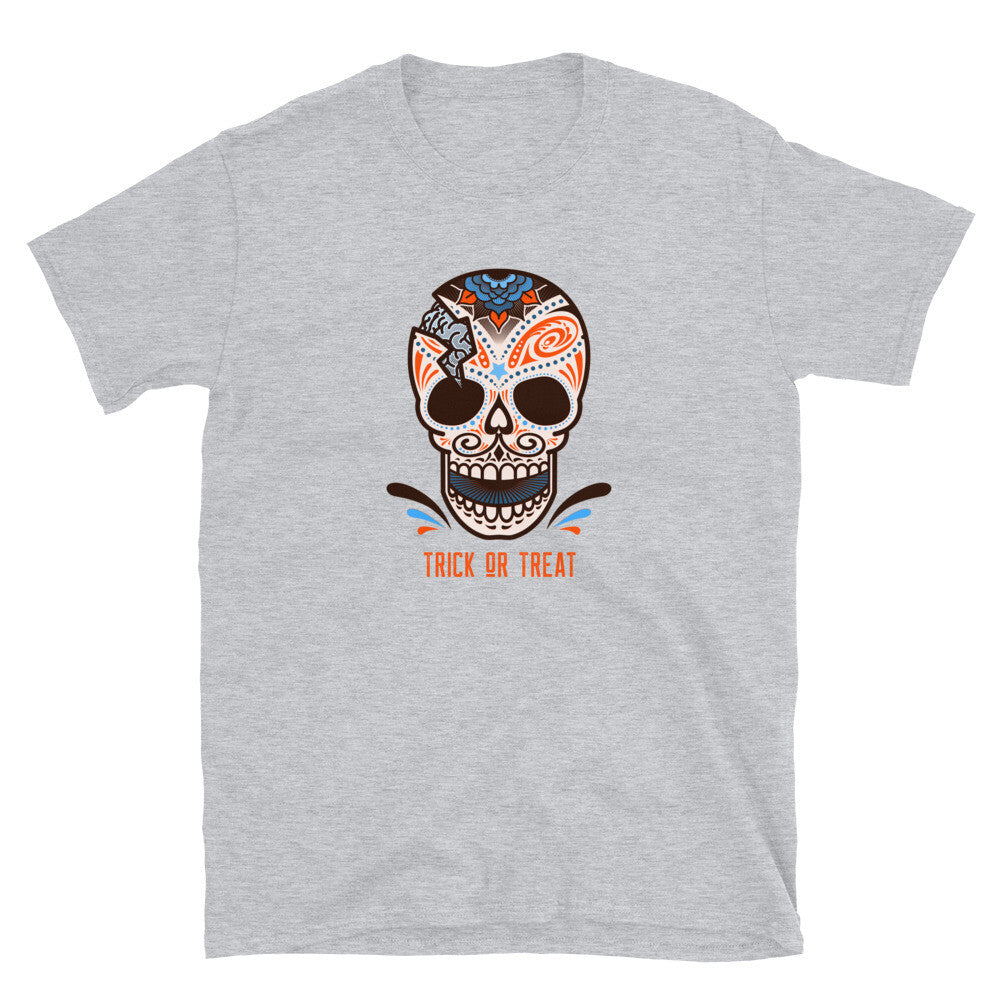 Trick Or Treat Halloween Skull Funny Short-Sleeve Unisex T-Shirt