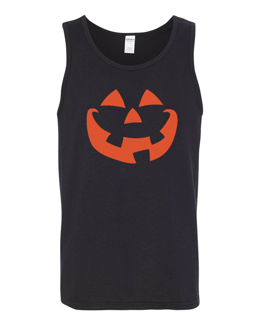 Mens Tank Top Pumpkin Face Shirt Halloween Jack O Lantern Trick Or Treat Scary