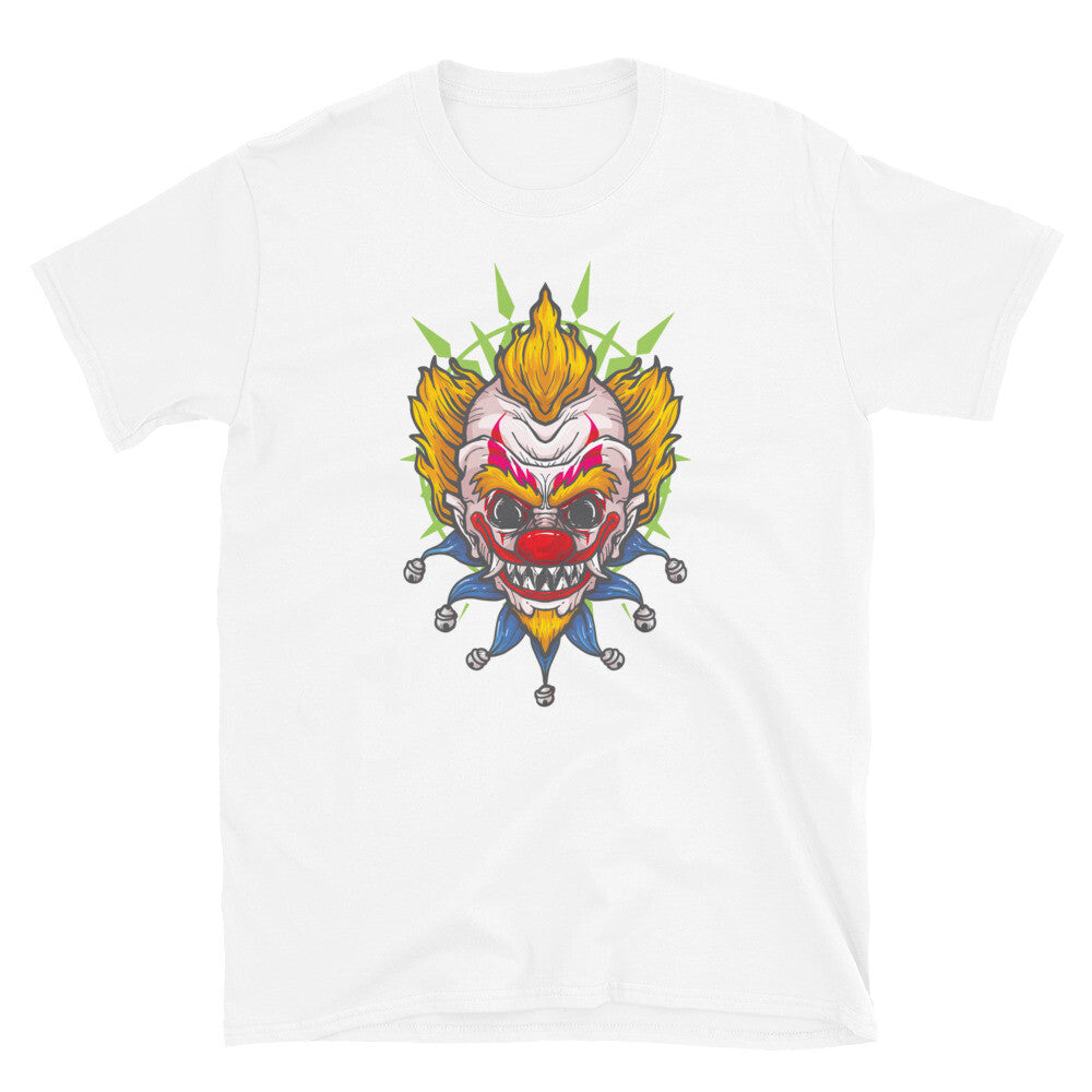 Scary Evil Clown Spooky Jester Halloween Pennywise Short-Sleeve Unisex T-Shirt