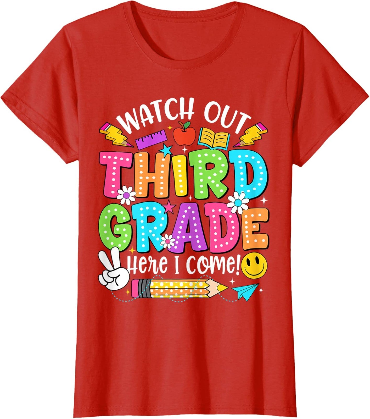Back To School Come 3rd Grade Design School Back Ladies' Crewneck T-Shirt