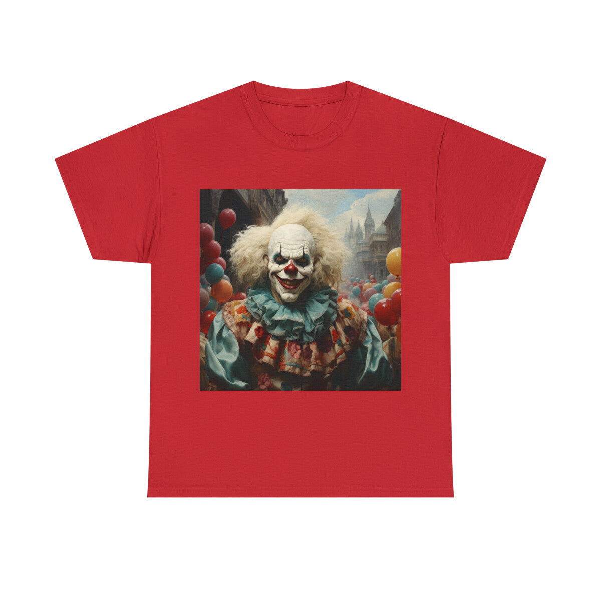 Unisex Adult T Shirt Haunted Clown Scary Horror Halloween Metal Band Gothic Emo