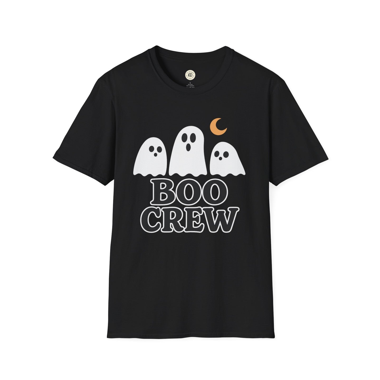 Boo Crew Halloween Unisex T-Shirt, Scary Ghost Trick or Treat Costume Tee