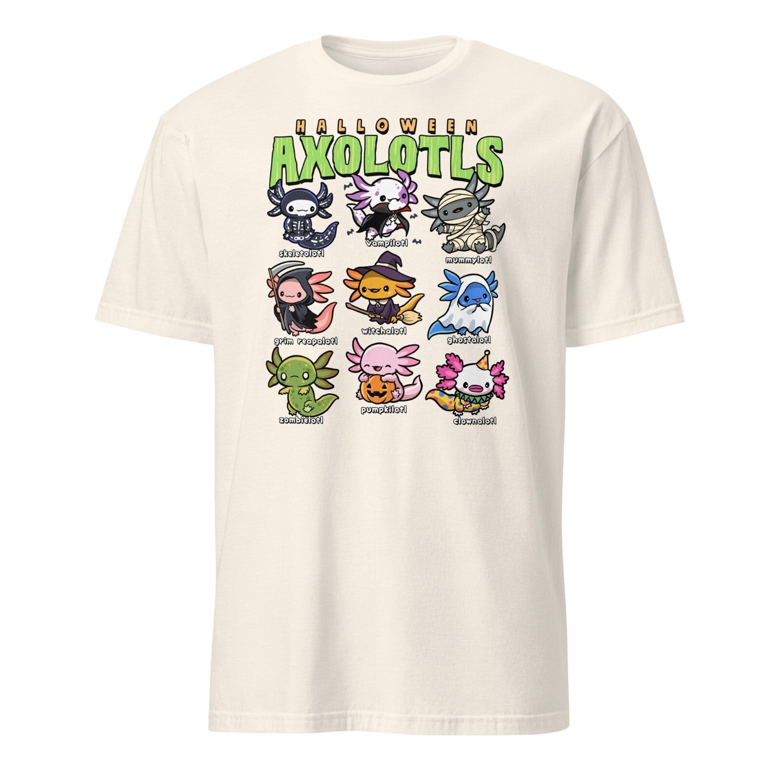 Halloween Axolotl Shirt Creepy Axolotls Trick or Treat Alotl T-Shirt Size S-3XL
