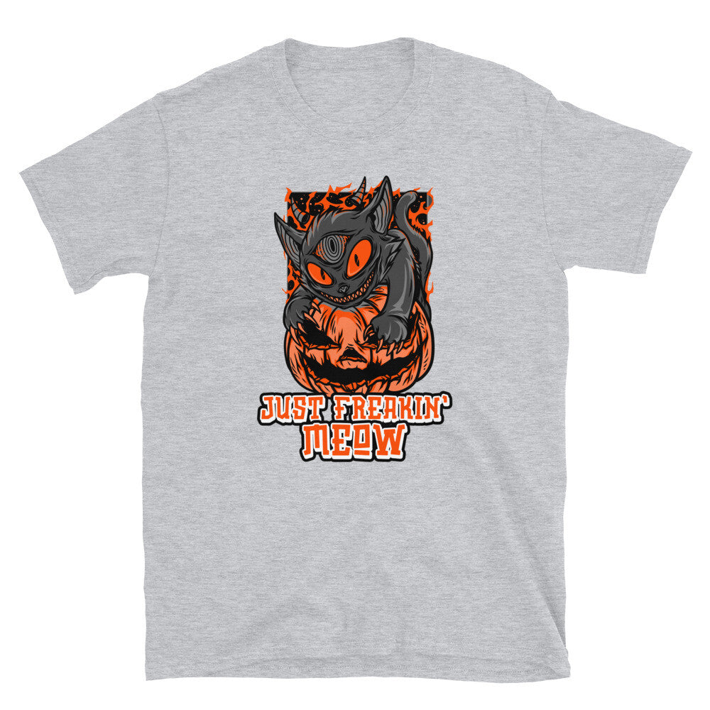Funny Halloween Cat Trick Or Treat Short-Sleeve Unisex T-Shirt