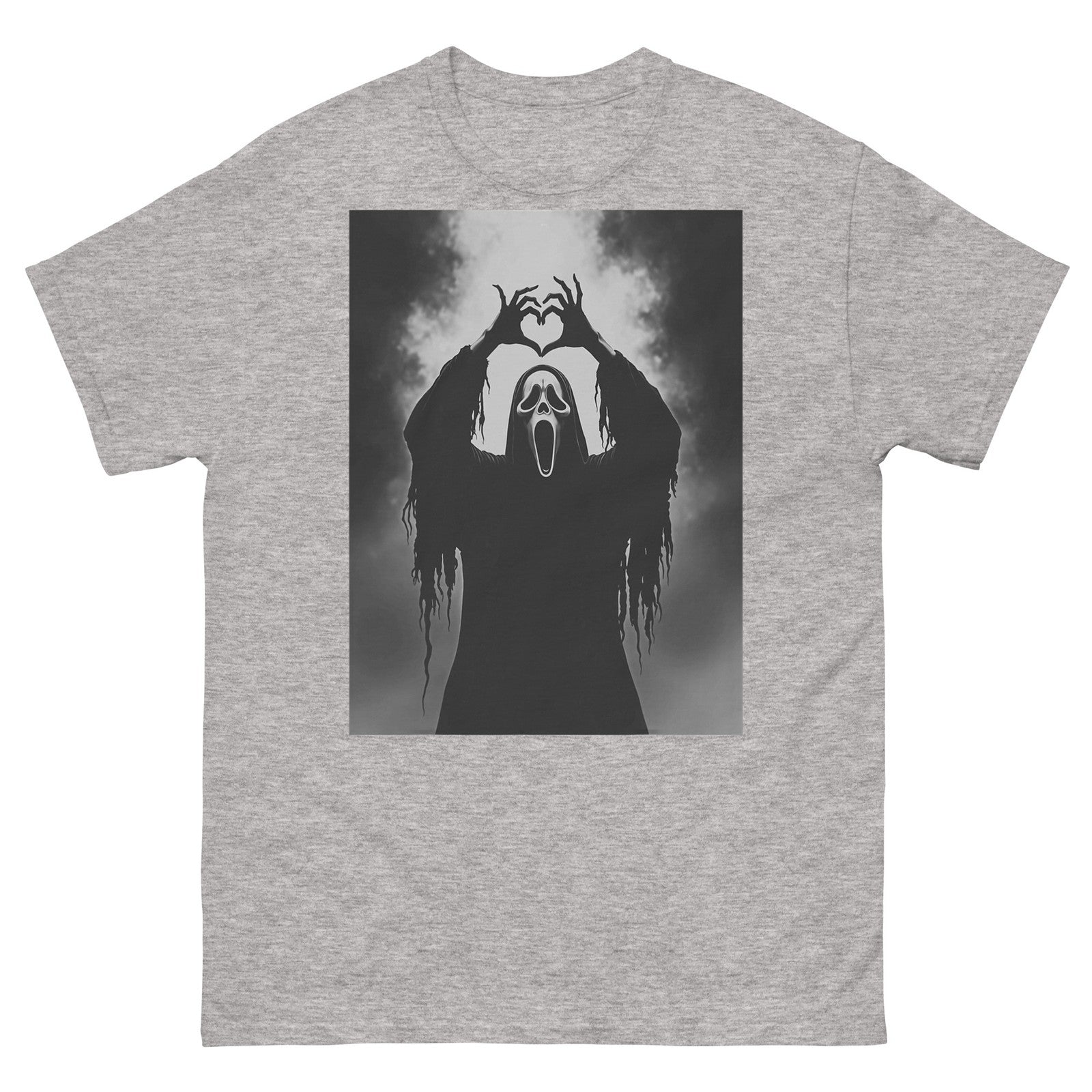 Ghost Heart Hands Scary Face Horror Poster Halloween T-Shirt
