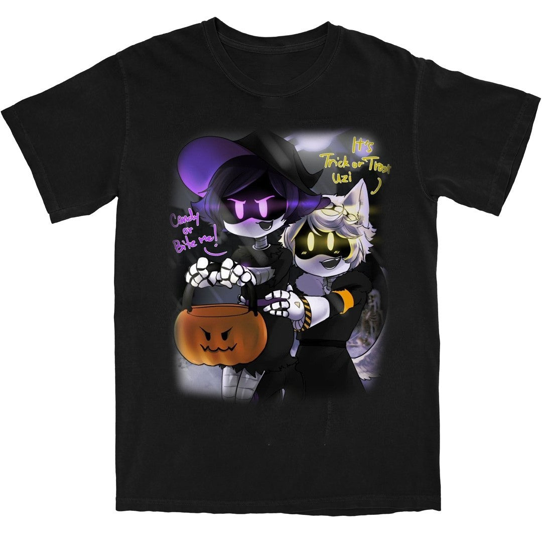 Murder Drones N And Uzi Happy Halloween Trick or Treat Unisex T Shirt S-5XL