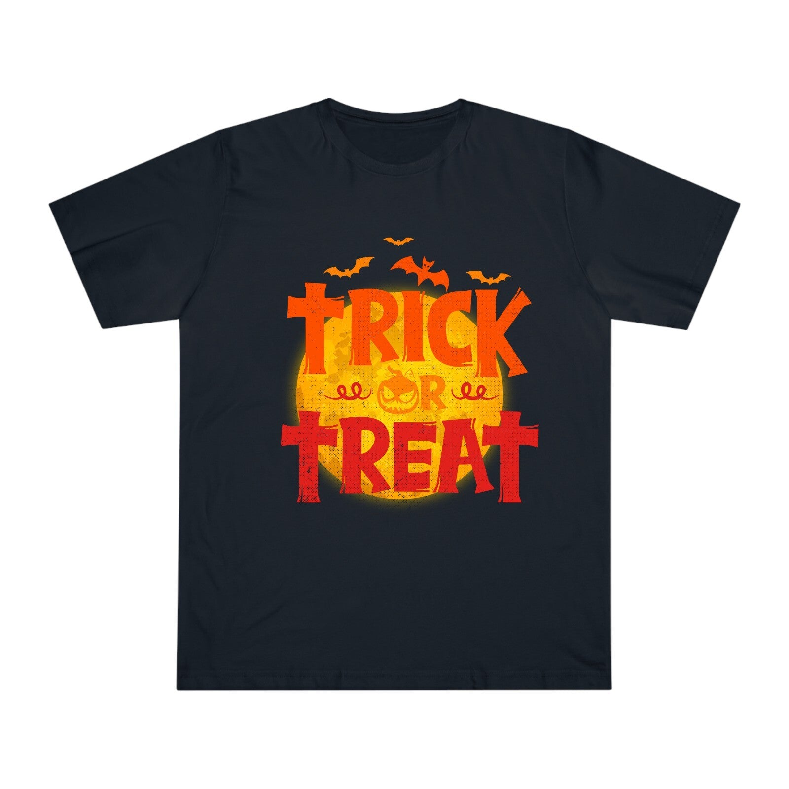 Trick or Treat Halloween TShirt, Horror Bat Tshirt, Mini Pumpkin tee, Unisex Top