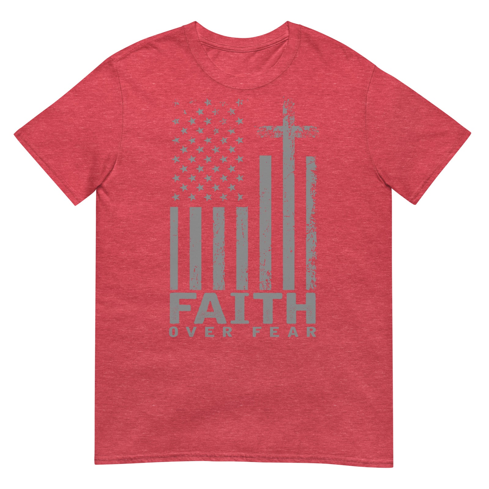 America Pride US Flag Faith Over Fear Prayer T-Shirt
