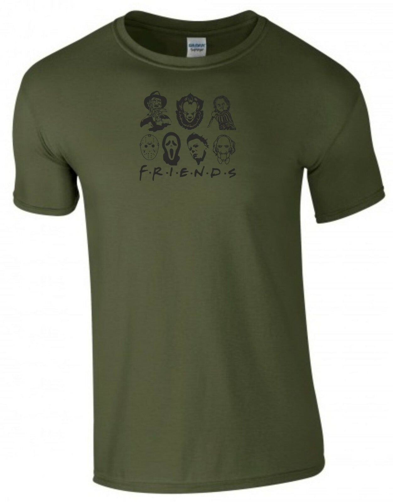 Halloween T Shirt Friends Scary Freddy Scream Saw Pennywise Chucky Men Tee Top