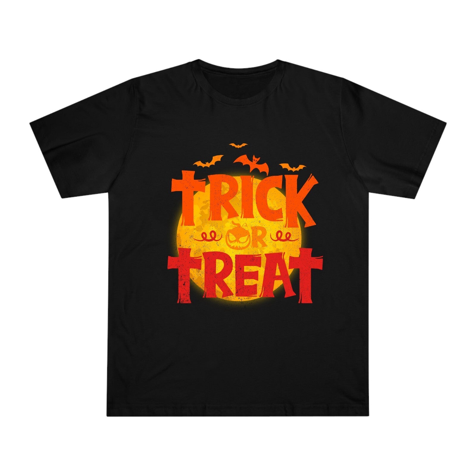 Trick or Treat Halloween TShirt, Horror Bat Tshirt, Mini Pumpkin tee, Unisex Top