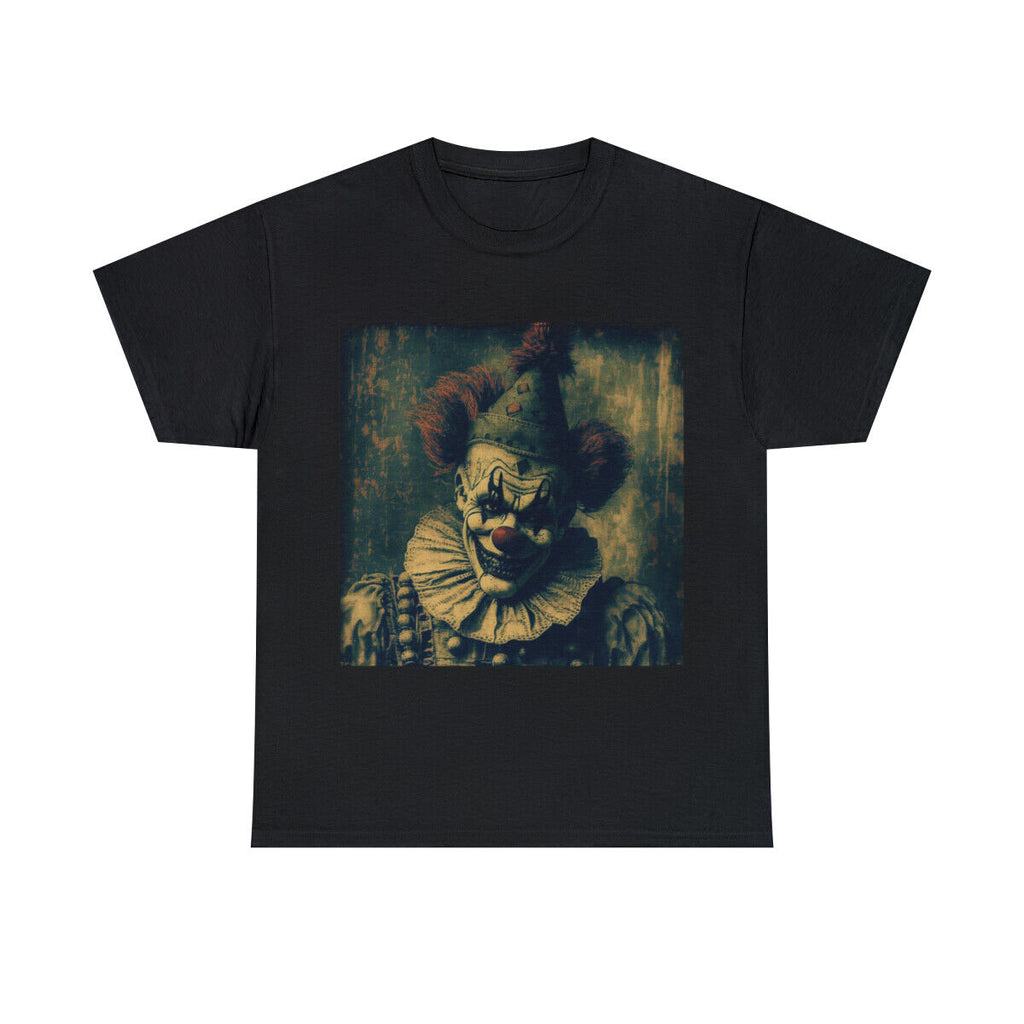 Unisex Adult T Shirt Haunted Clown Scary Horror Halloween Metal Band Gothic Emo