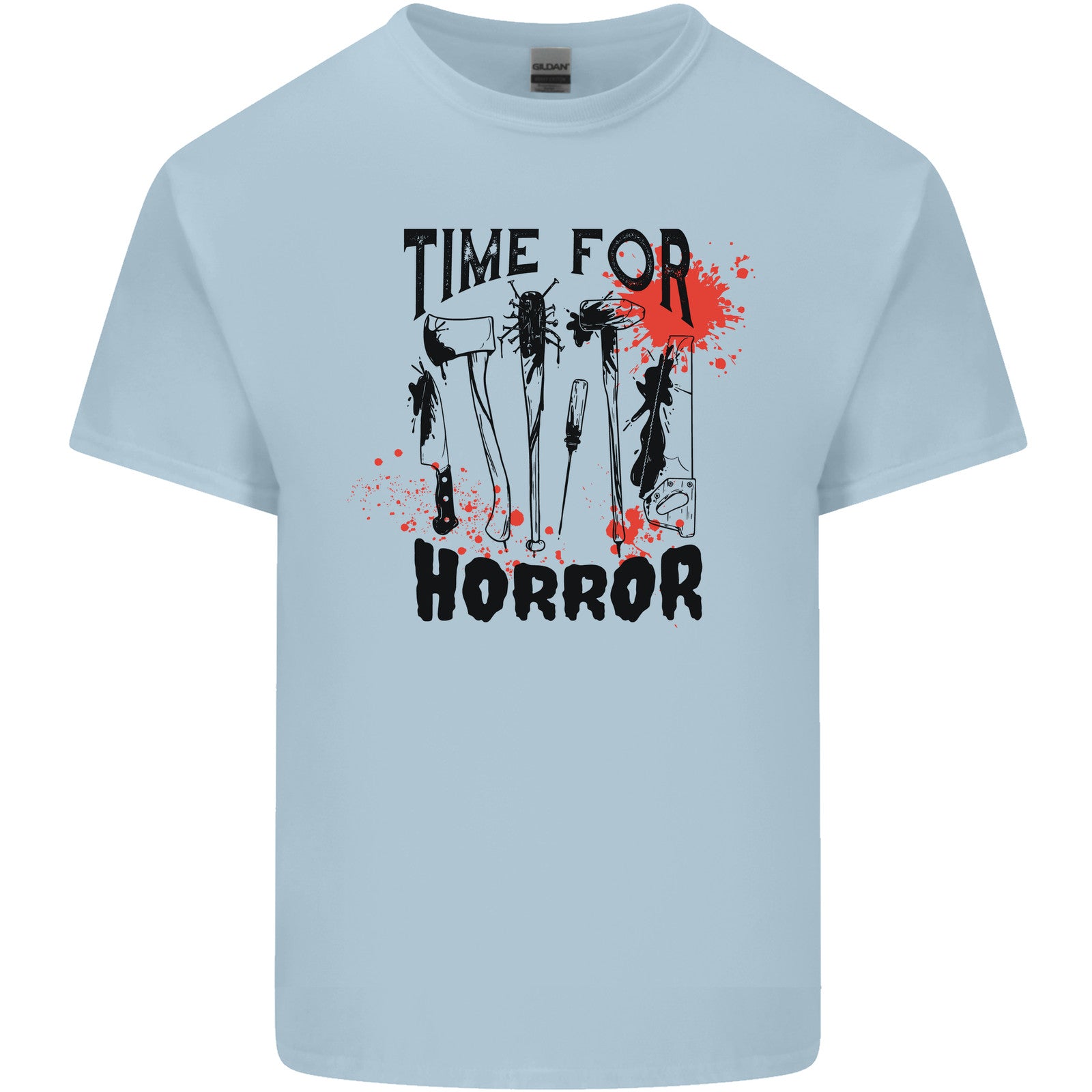 Time for Horror Halloween Serial Killer Murder Mens Cotton T-Shirt Tee Top