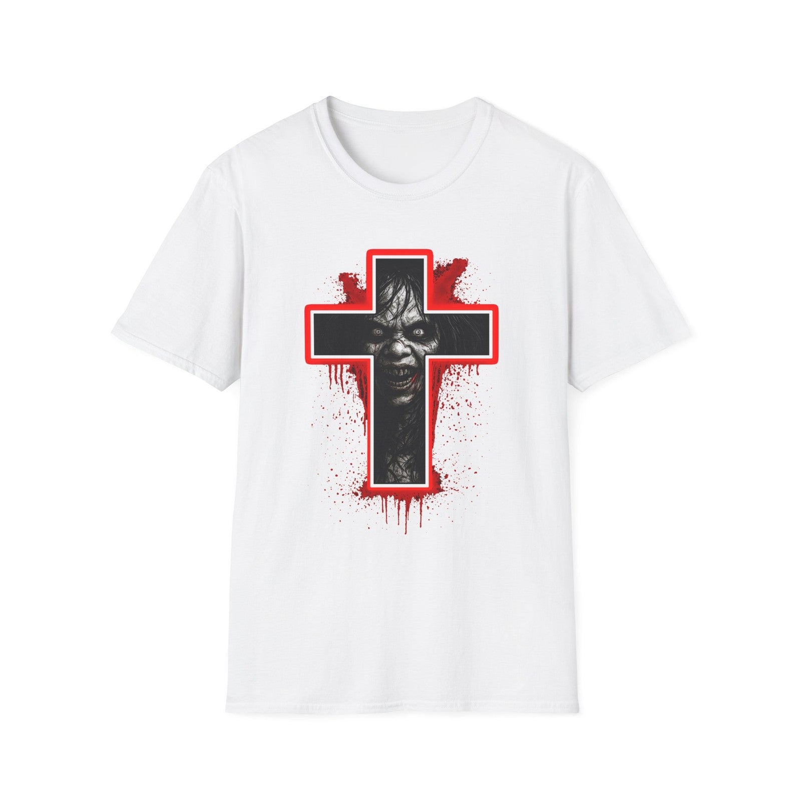 The Exorcist Raegan Cross T-Shirt, Horror Movie Tee, Scary Film Fan Gift, Unisex