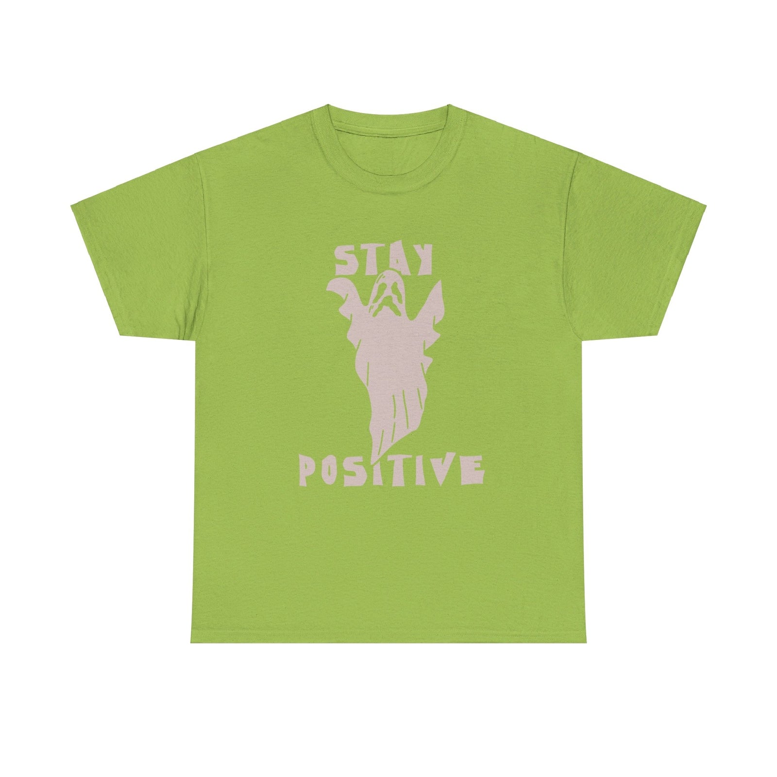 Stay Positive Ghost T shirt Halloween Tee costume trick or treat Party trick