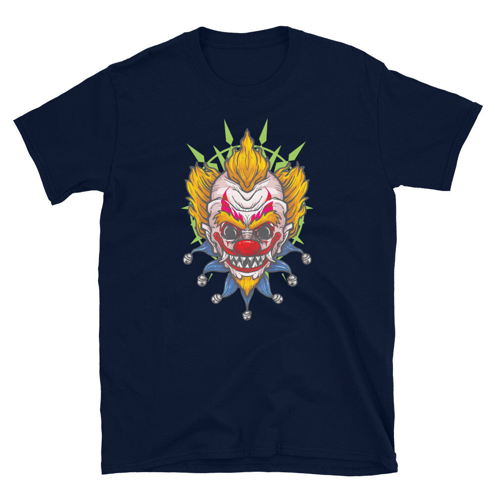 Scary Evil Clown Spooky Jester Halloween Pennywise Short-Sleeve Unisex T-Shirt