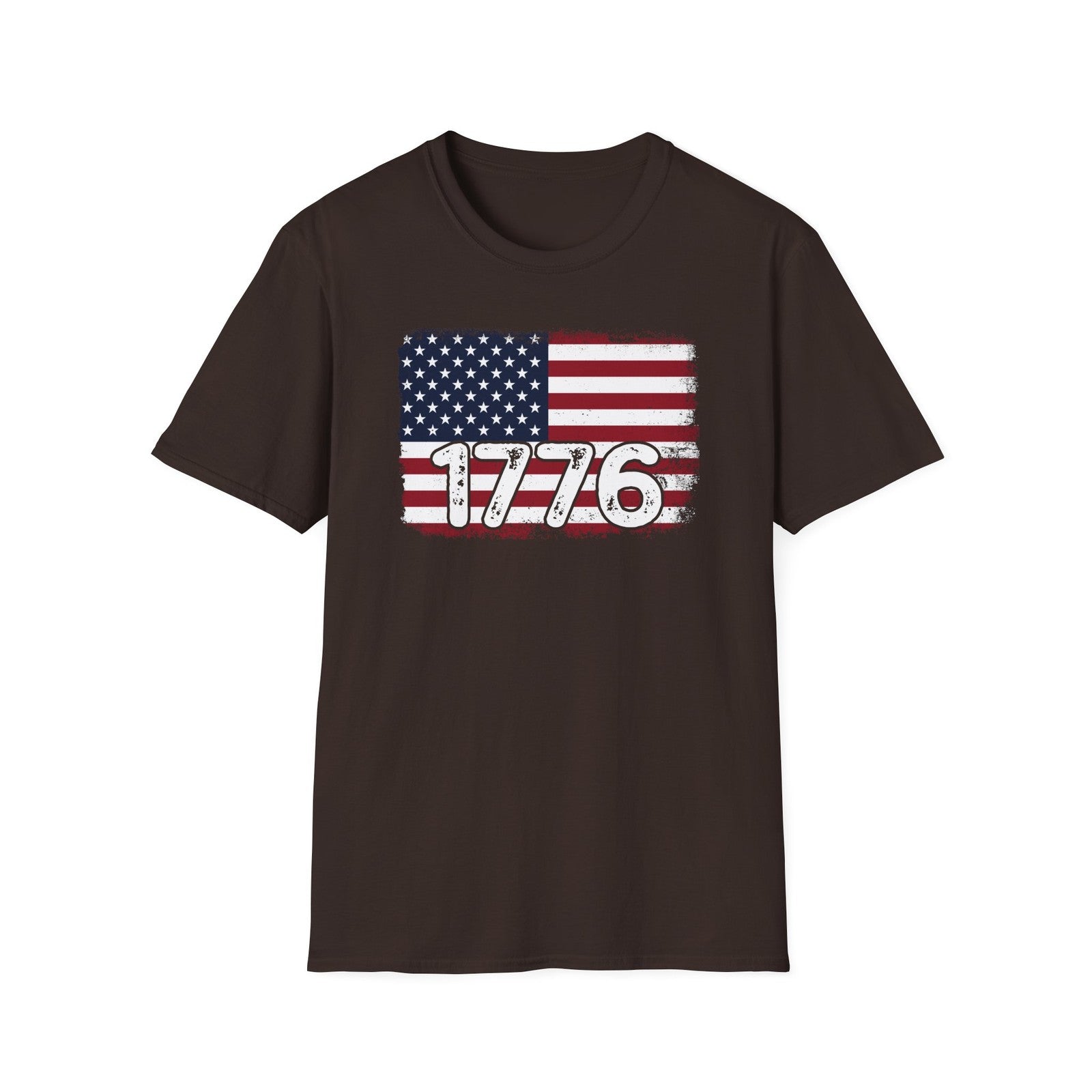 1776 USA Flag T-shirt Distressed America Independence Day Patriotic Unisex S-3XL